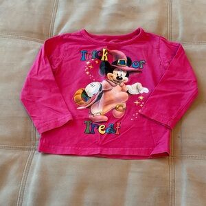 Disney Pink Trick or Treat Kids Long Sleeve Shirt